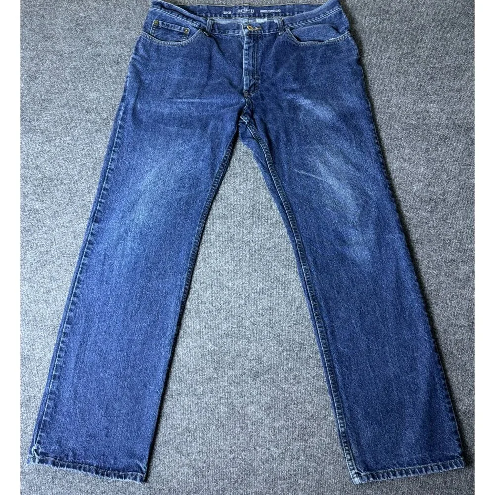 VTG Urban Pipeline Jeans Men 38x33* 100% Cotton Workwear Dark Wash Denim 90s Y2K